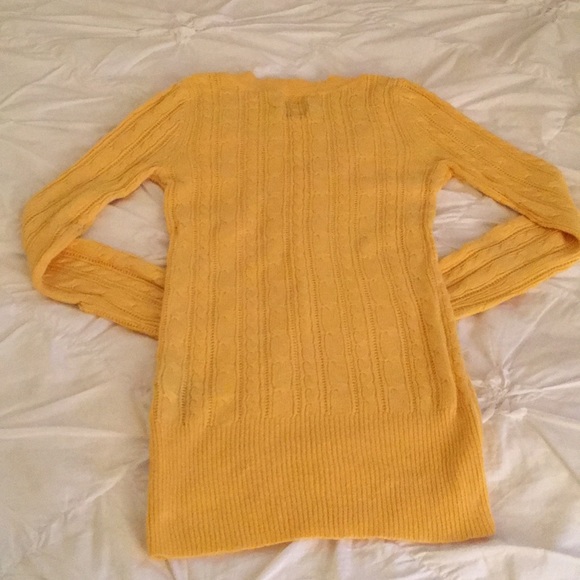 AE - Yellow Cable Knit Sweater - Picture 2 of 4
